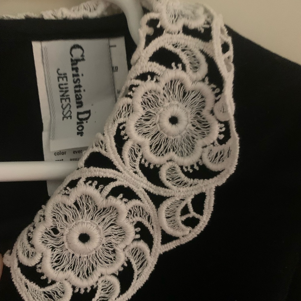 Christian dior girls black velvet dress